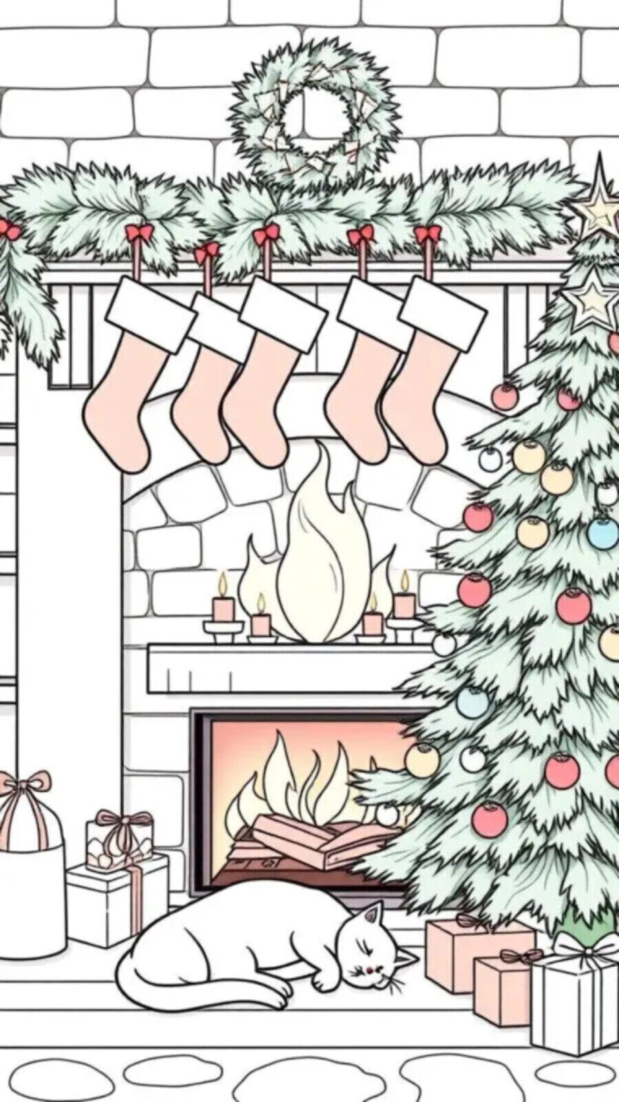Weihnachts-Malvorlage zum einfachen Ausdrucken 2026 1 Weihnachts-Malvorlage zum einfachen Ausdrucken 2026